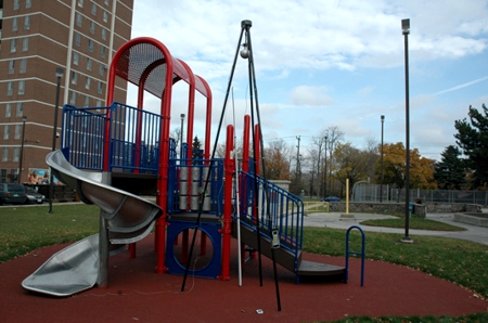 TCHC 4400 Jane St.,Toronto, Ontario, Everplay insitu playground surfacing installation